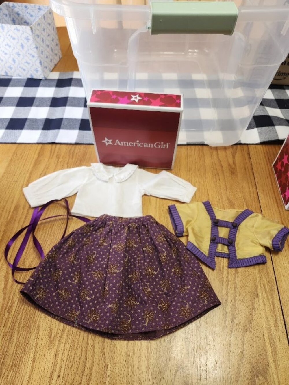 AMERICAN GIRL 18" Doll Cecile’s Parlor Outfit shirt blouse, skirt, vest, in box